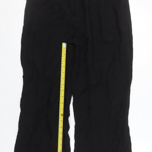 Gallery Women’s Black Size 12 Straight Leg Viscose Trousers