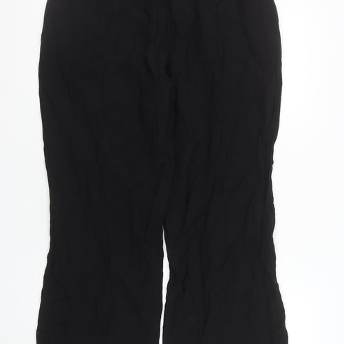 Gallery Women’s Black Size 12 Straight Leg Viscose Trousers