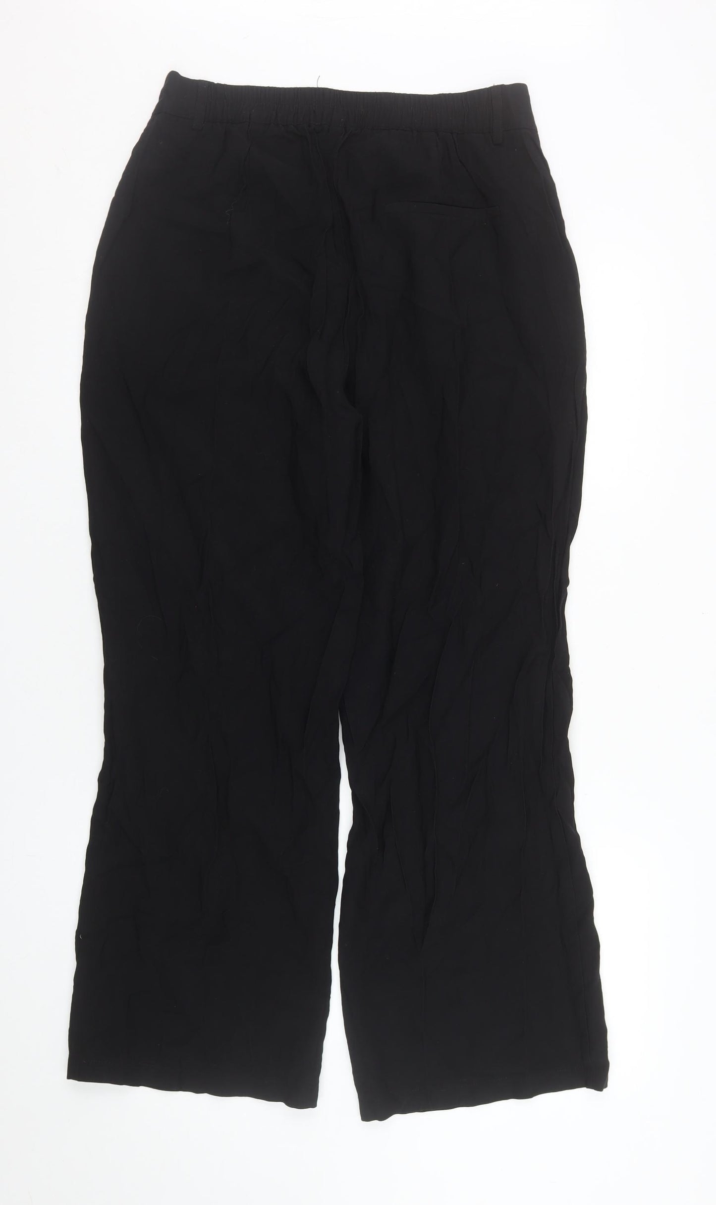 Gallery Women’s Black Size 12 Straight Leg Viscose Trousers