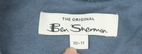 Ben Sherman Boys Blue 10-11 Years Cotton Blend Sweatshirt Jogger Set