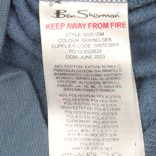Ben Sherman Boys Blue 10-11 Years Cotton Blend Sweatshirt Jogger Set