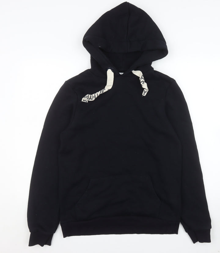 Hype Women Black Hoodie Size 10 Pullover Cotton Blend Casual