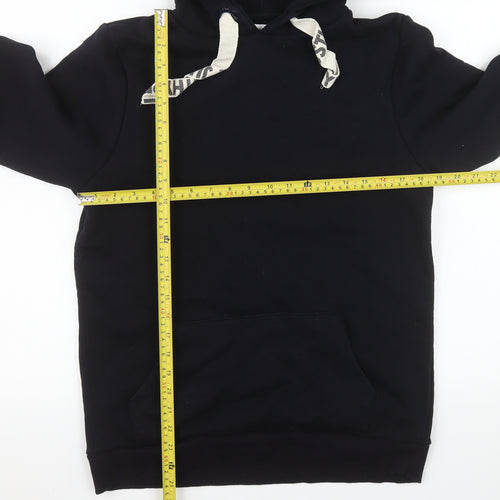 Hype Women Black Hoodie Size 10 Pullover Cotton Blend Casual