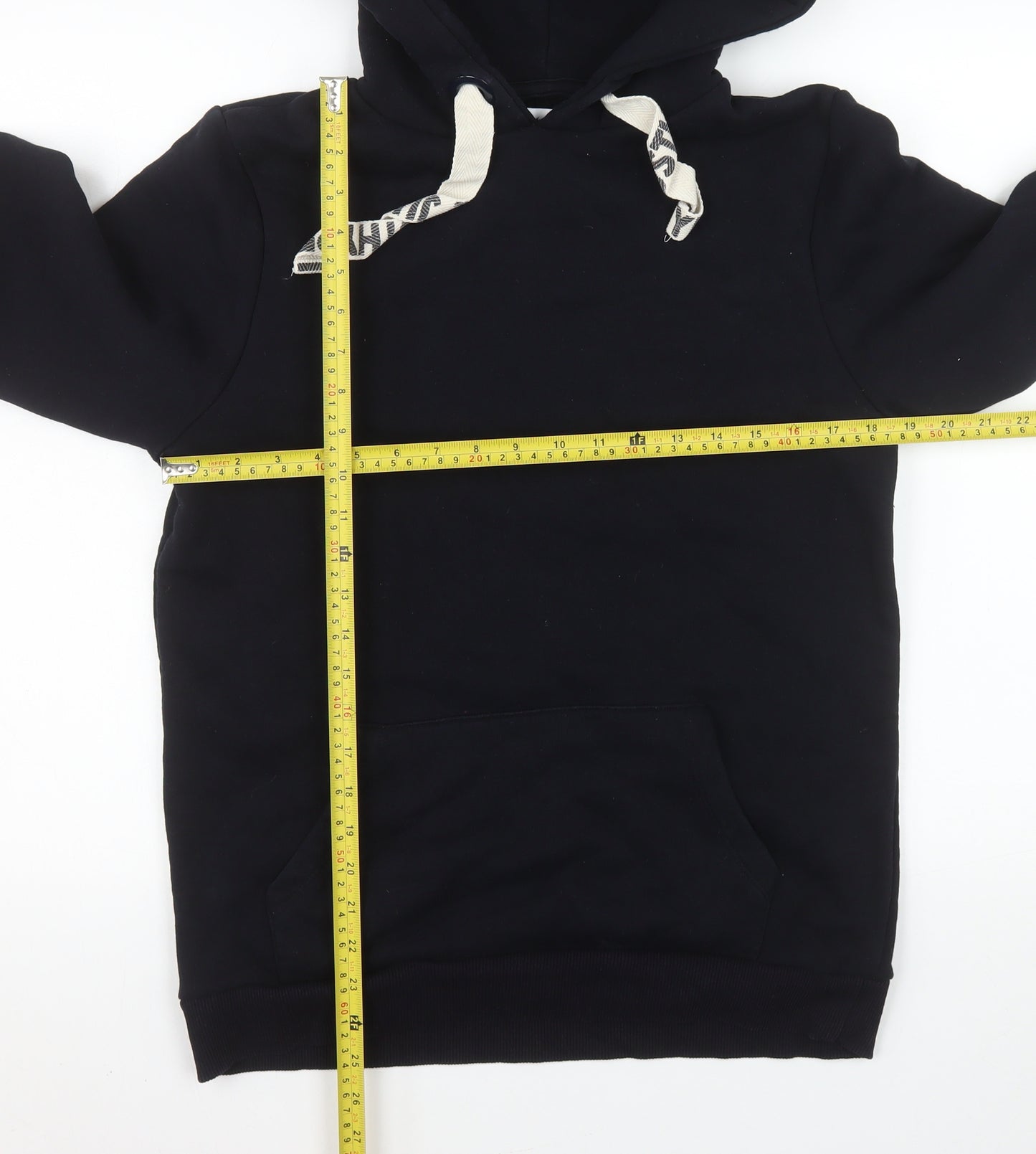 Hype Women Black Hoodie Size 10 Pullover Cotton Blend Casual