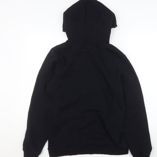 Hype Women Black Hoodie Size 10 Pullover Cotton Blend Casual