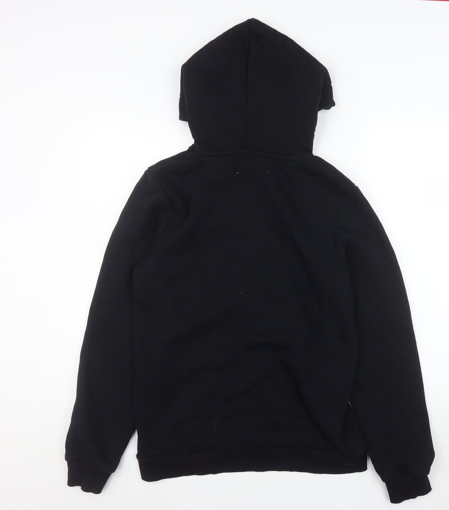 Hype Women Black Hoodie Size 10 Pullover Cotton Blend Casual