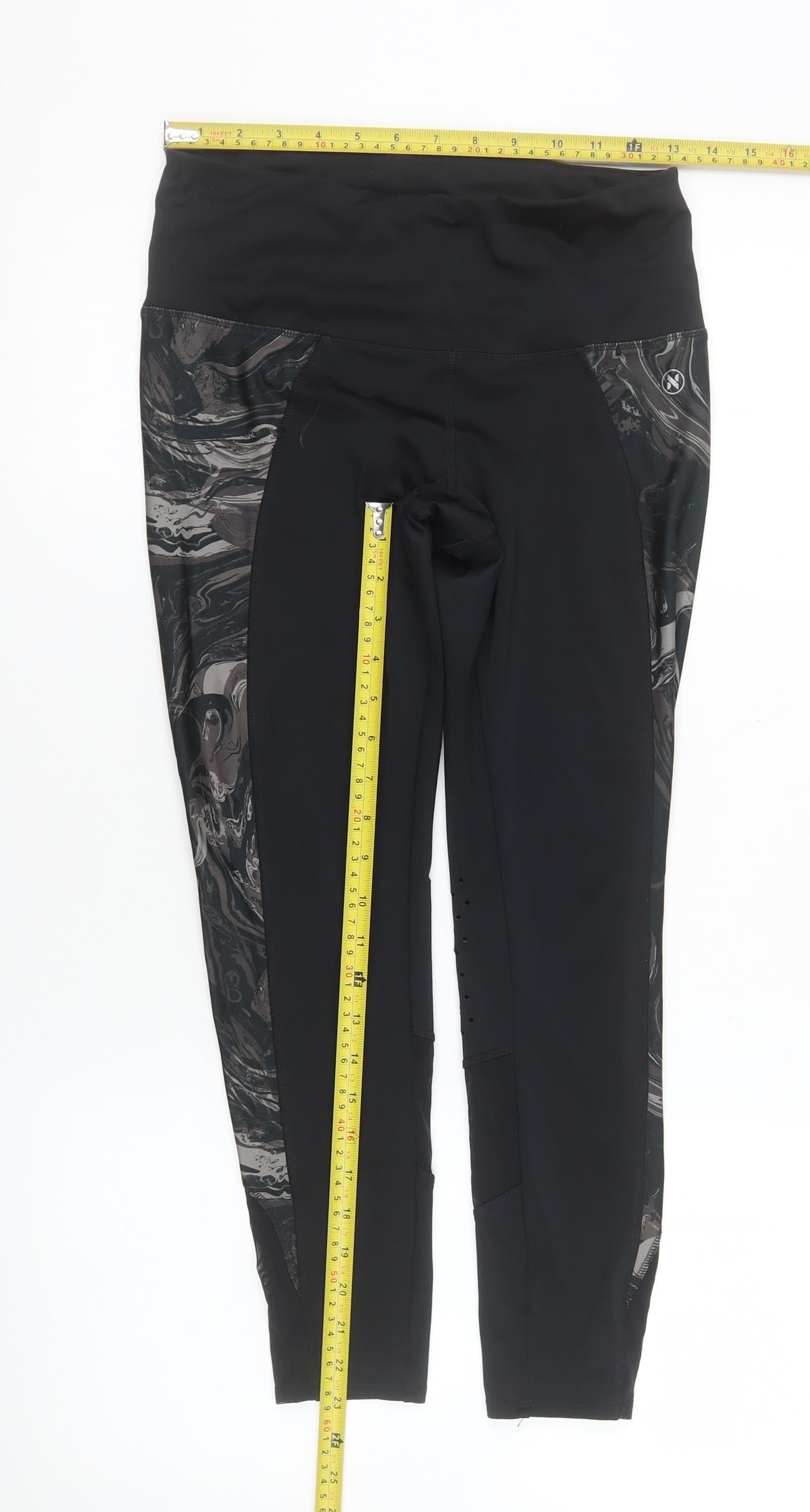 Next Womens Black Capri Activewear Leggings Size 10 Slim Fit