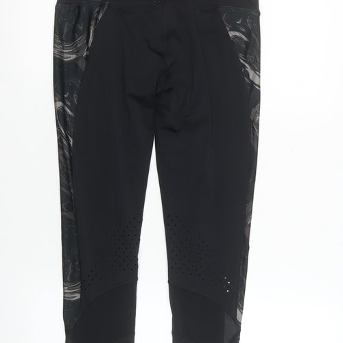 Next Womens Black Capri Activewear Leggings Size 10 Slim Fit