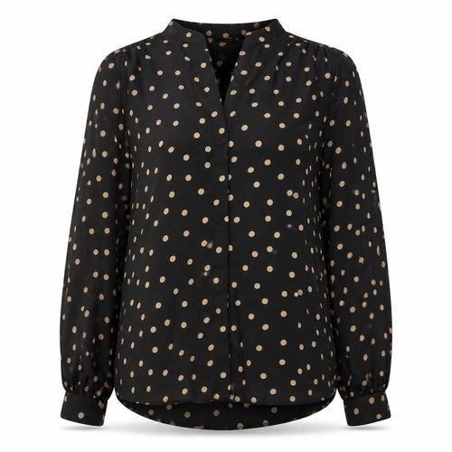 Dunnes Stores Women’s Black Polka Dot Long Sleeve Blouse Size 14