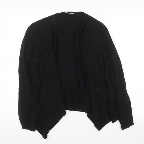 Wallis Womens Black Viscose Open Front Jacket Size 14 M