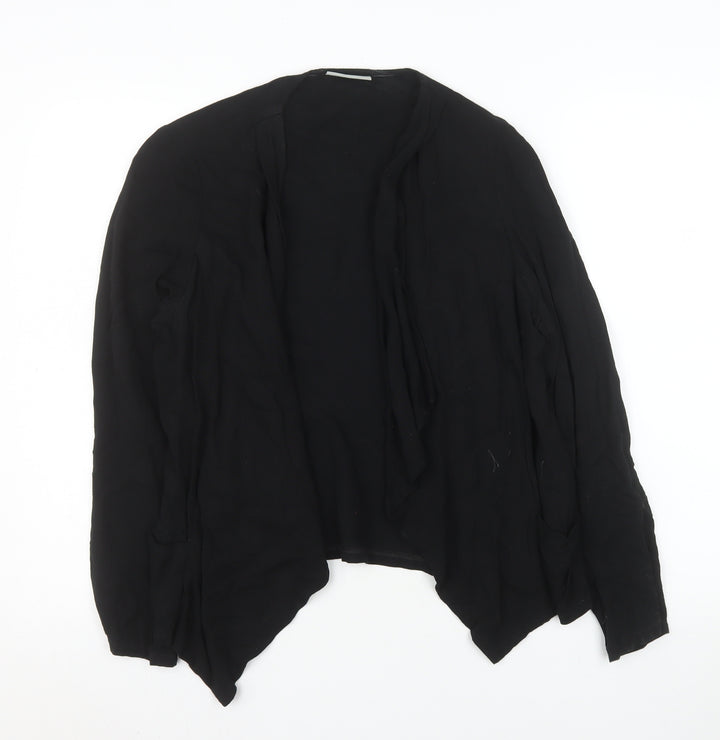 Wallis Womens Black Viscose Open Front Jacket Size 14 M