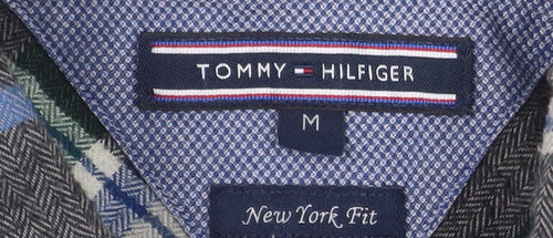Tommy Hilfiger Men's Green Plaid Flannel Button-Up Shirt M
