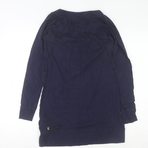 Joules Womens Navy Blue Long Sleeve Cotton Shirt Dress Size 6