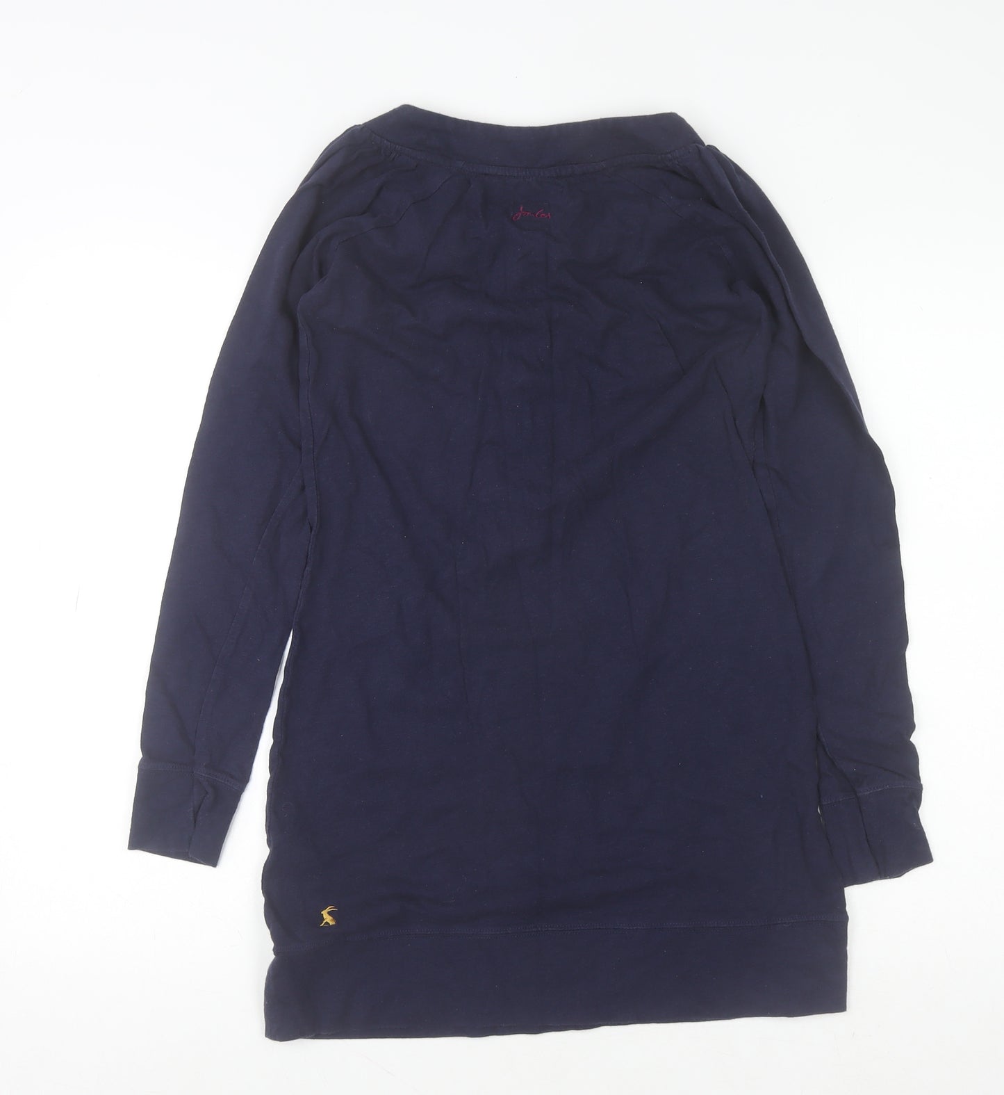 Joules Womens Navy Blue Long Sleeve Cotton Shirt Dress Size 6