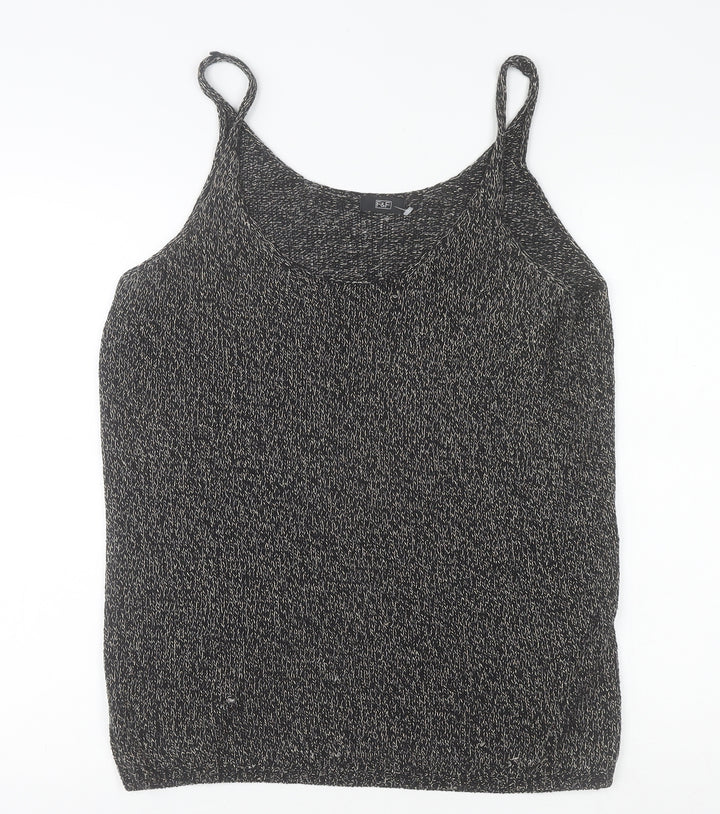 F&F Women’s Black Knit Camisole Tank Top Size 16