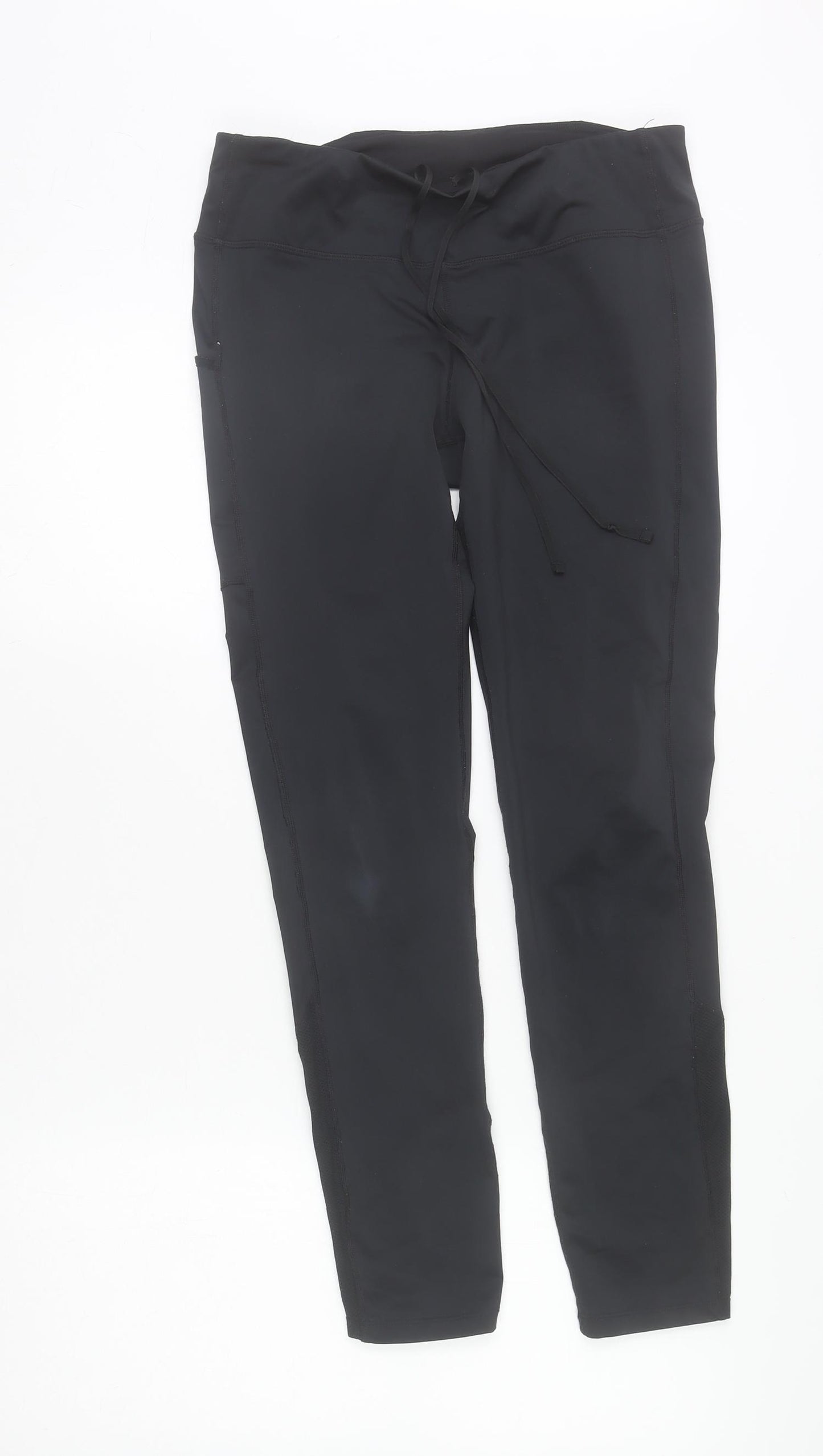 Nike Women's Black Dri-FIT Leggings M Breathable Quick Dry Athletic Trousers