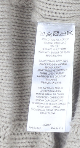 Great Plains Women Beige Cable Knit Wrap Jumper L