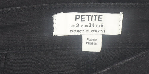 Dorothy Perkins Petite Women's Black High Rise Skinny Jeans Size 6