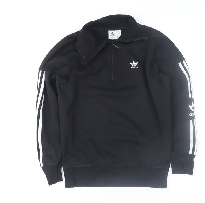 Adidas Men's Black 1/2 Zip Sweatshirt Small Regular Fit Sportswear