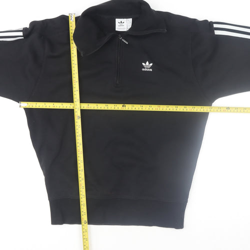 Adidas Men's Black 1/2 Zip Sweatshirt Small Regular Fit Sportswear