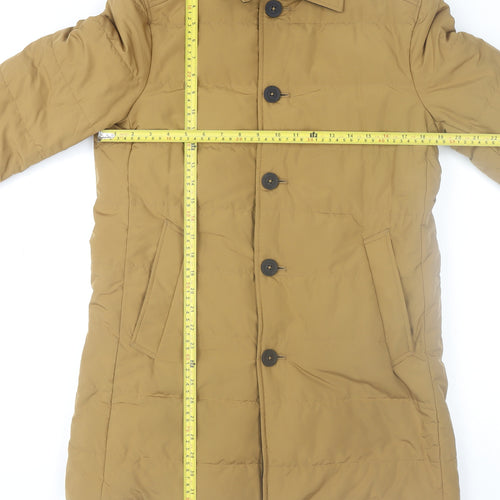 Guards London Men's Brown 36 Regular Polyester Overcoat