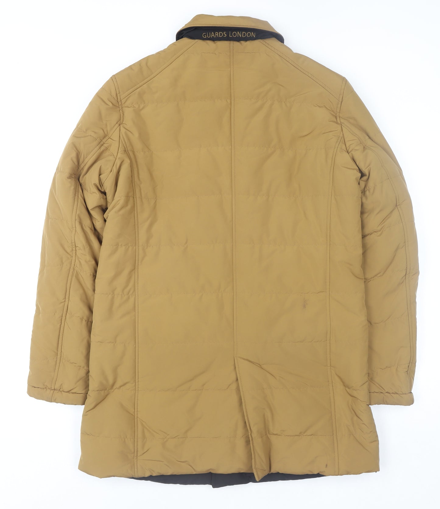 Guards London Men's Brown 36 Regular Polyester Overcoat