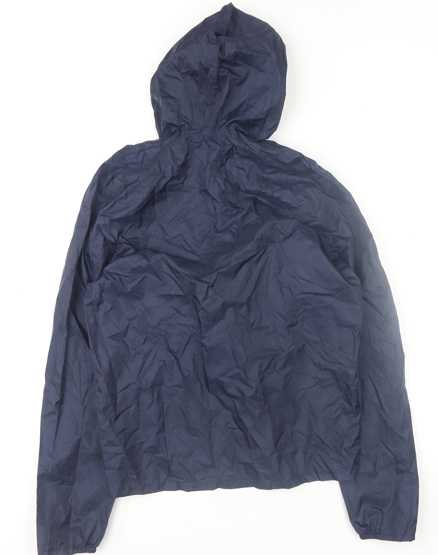 Decathlon Boys Blue Hooded Anorak Jacket 12 Years Lightweight Windproof