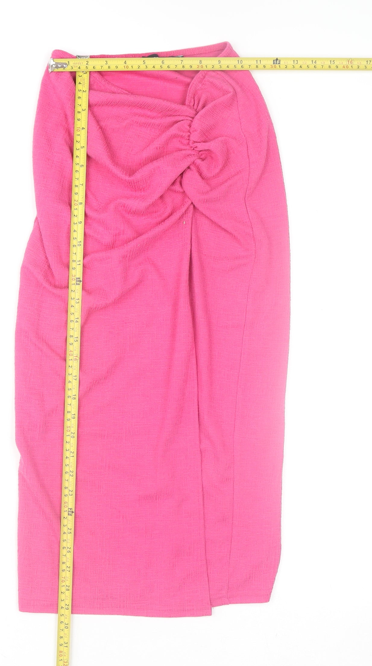 PrettyLittleThing Women’s Pink Long Sleeve Knotted Skirt Set UK 8