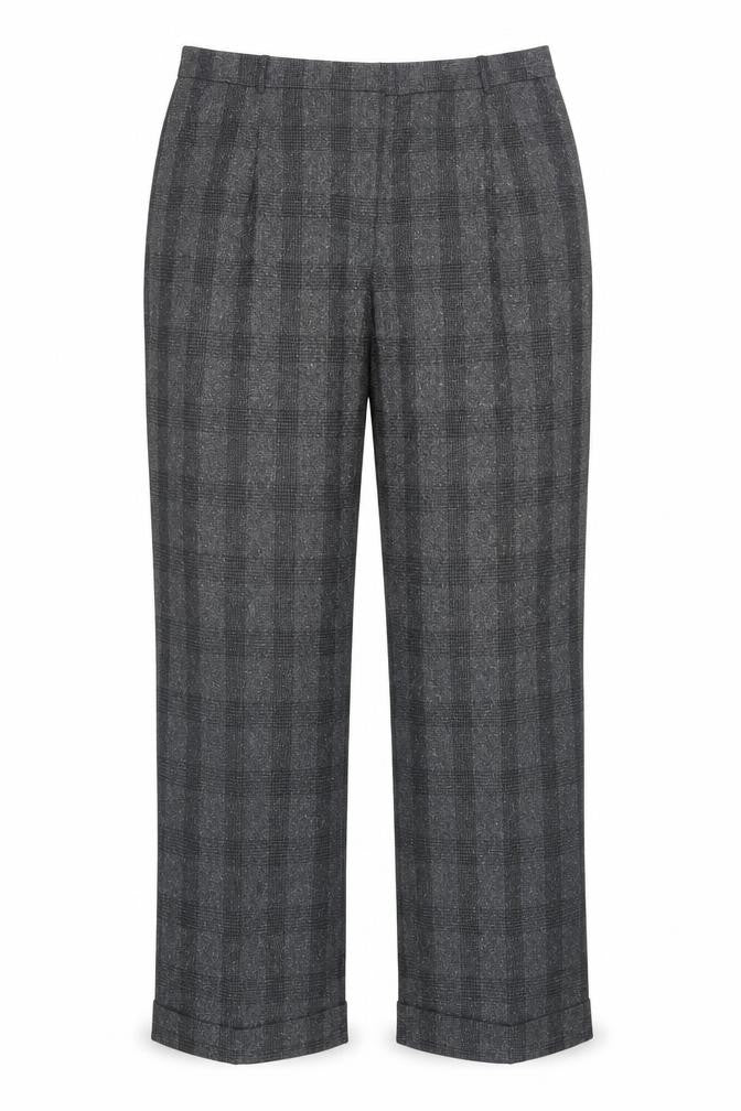 Next Women’s Grey Check Pleated Belted Dress Pants Size 18