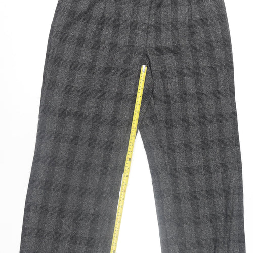 Next Women’s Grey Check Pleated Belted Dress Pants Size 18