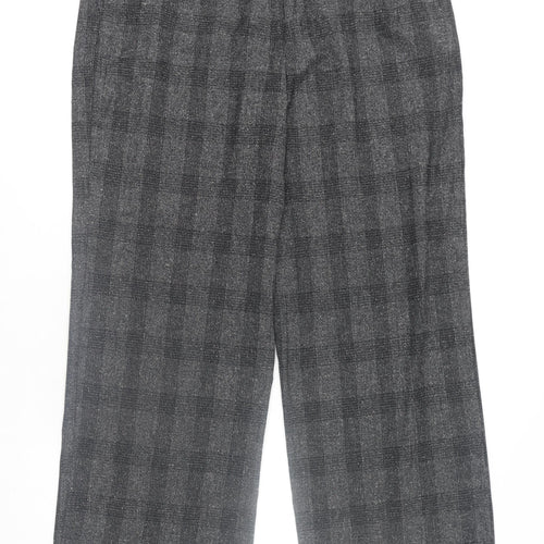 Next Women’s Grey Check Pleated Belted Dress Pants Size 18
