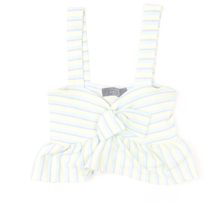 Primark Women’s Multicoloured Striped Cropped Tank Top XS