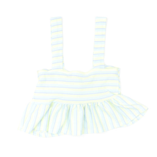 Primark Women’s Multicoloured Striped Cropped Tank Top XS