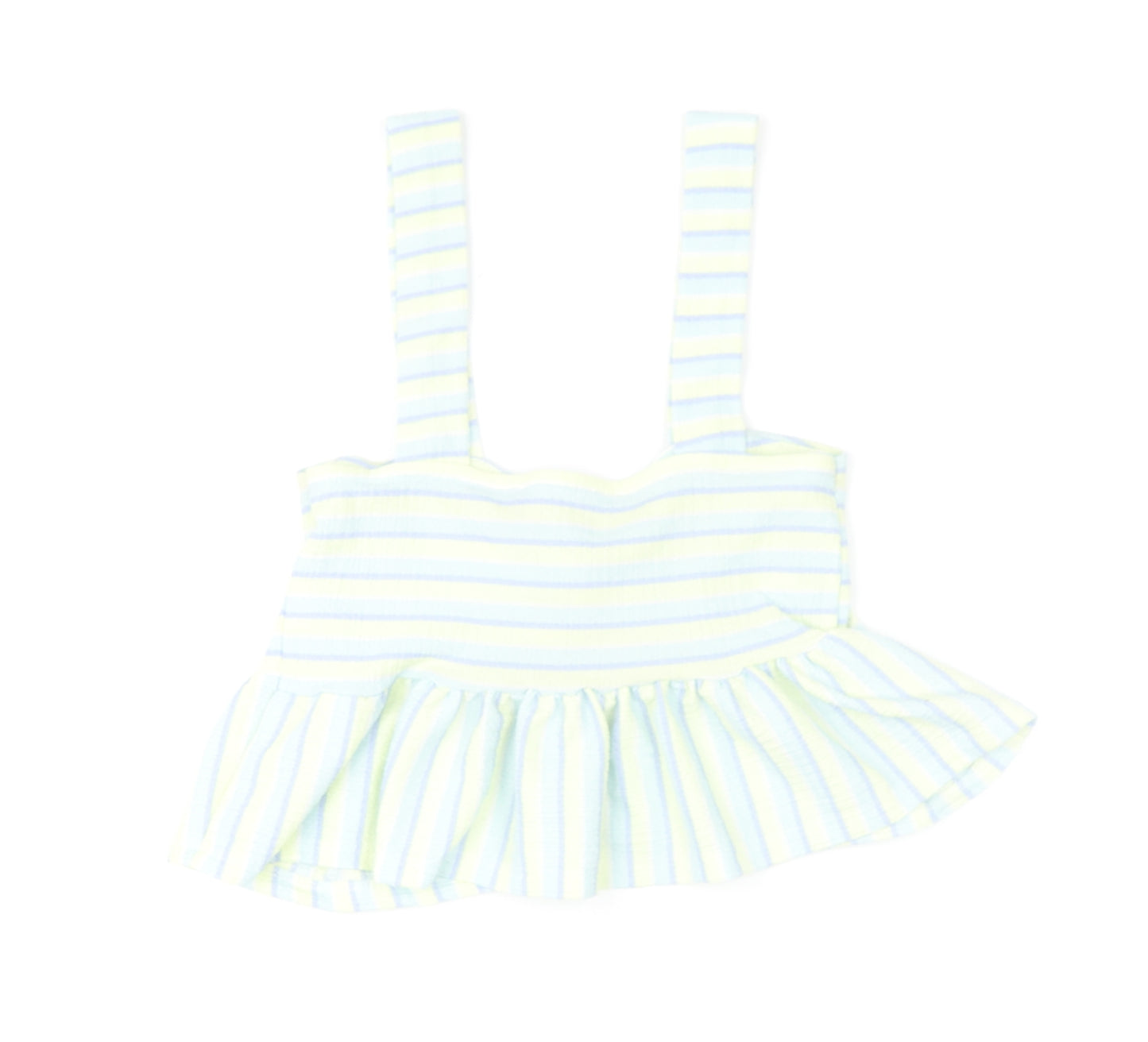 Primark Women’s Multicoloured Striped Cropped Tank Top XS