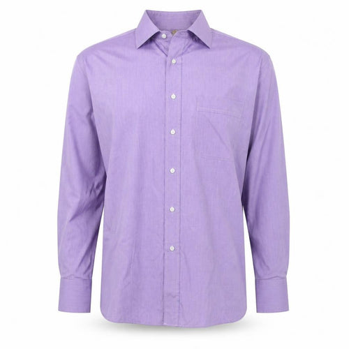 Cezan La Collezione Men's Purple 16/41 Cotton Long Sleeve Shirt