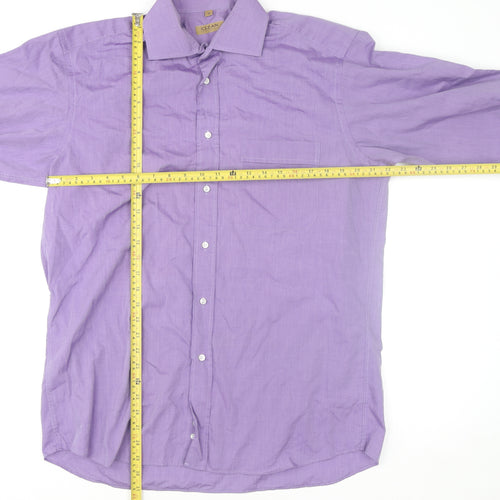 Cezan La Collezione Men's Purple 16/41 Cotton Long Sleeve Shirt