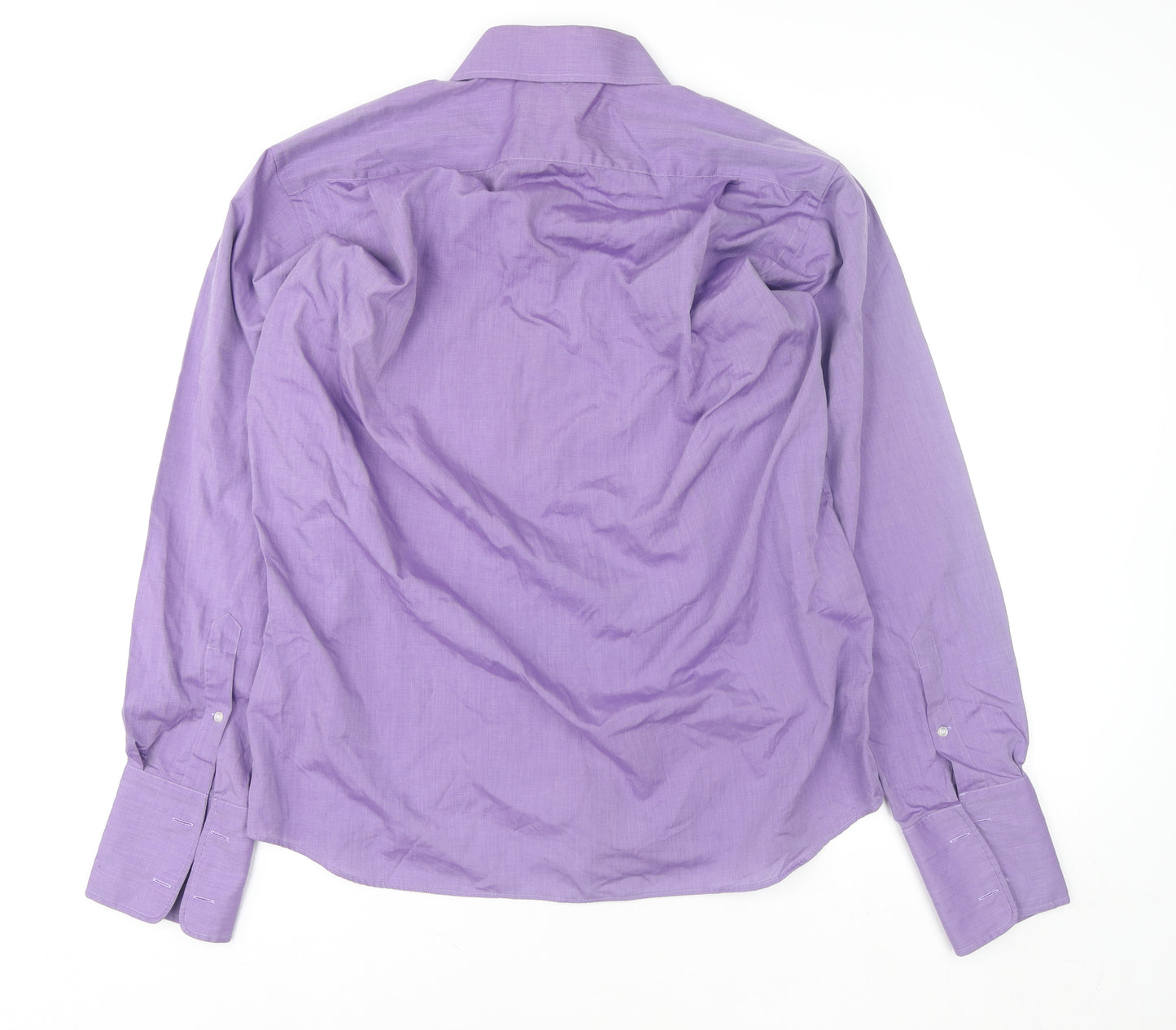 Cezan La Collezione Men's Purple 16/41 Cotton Long Sleeve Shirt