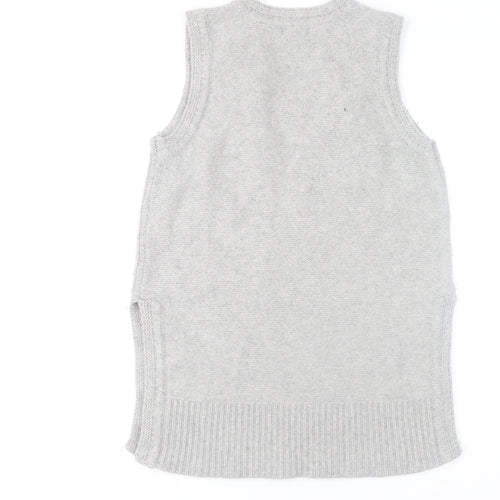 Adrienne Vittadini Womens Grey Wool Knit Sleeveless Tunic Tank Top XL