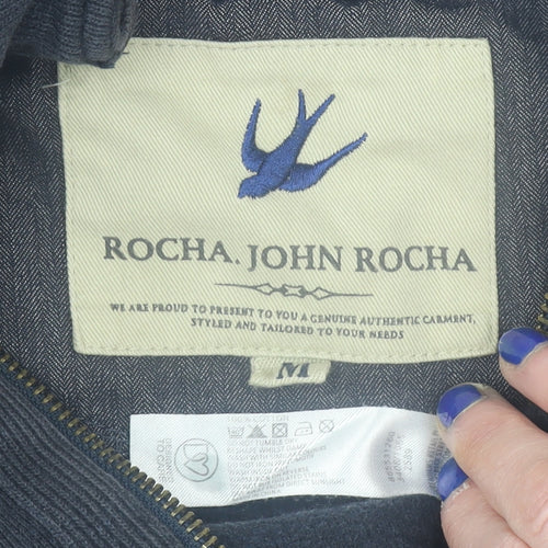 Rocha John Rocha Men's Blue Full Zip Sweatshirt Size M
