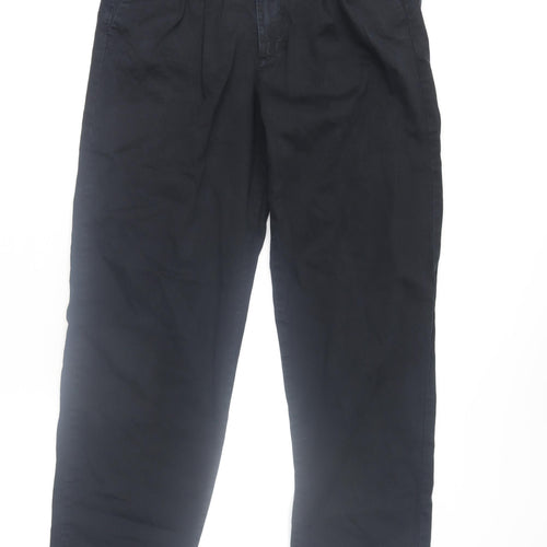 Marks and Spencer Autograph Men's Black Tapered Chino Trousers 32/33