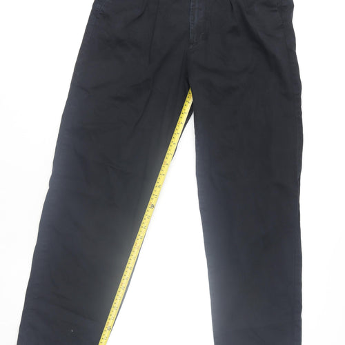 Marks and Spencer Autograph Men's Black Tapered Chino Trousers 32/33