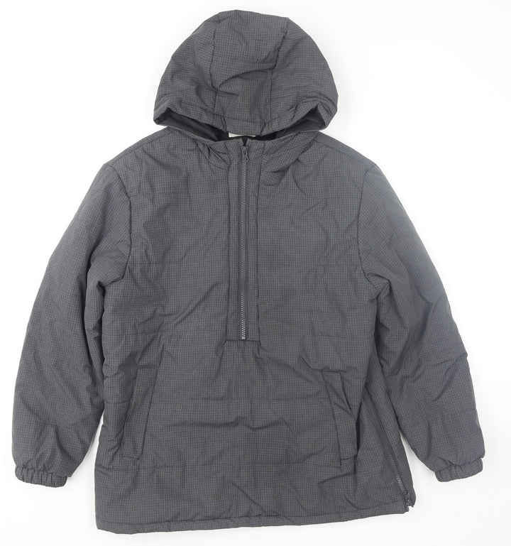 MNG Boys Grey Hooded 1/4 Zip Anorak Jacket Size 13-14 Years 164cm