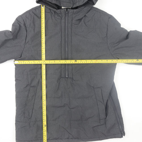 MNG Boys Grey Hooded 1/4 Zip Anorak Jacket Size 13-14 Years 164cm