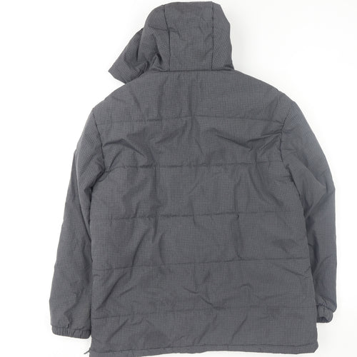 MNG Boys Grey Hooded 1/4 Zip Anorak Jacket Size 13-14 Years 164cm
