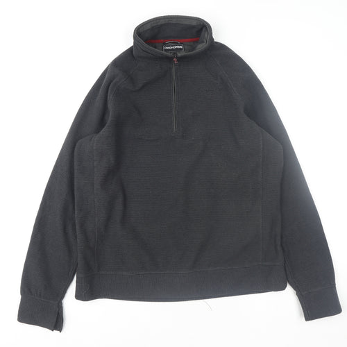 Craghoppers Men’s Black Fleece 1/2 Zip Pullover Sweatshirt L