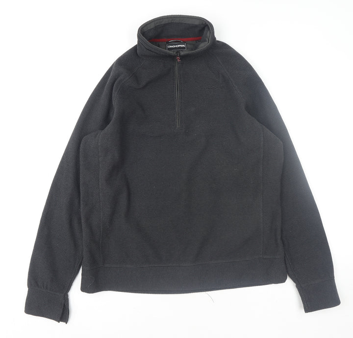 Craghoppers Men’s Black Fleece 1/2 Zip Pullover Sweatshirt L