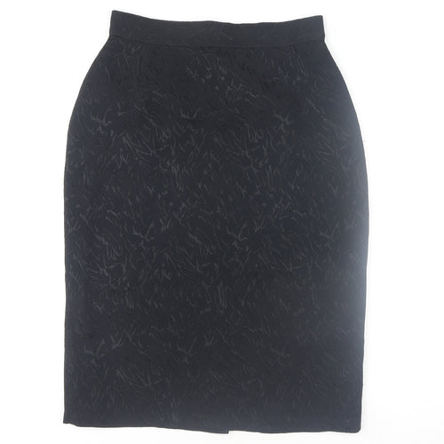 Marks and Spencer Womens Black Size 12 Vintage Pencil Skirt