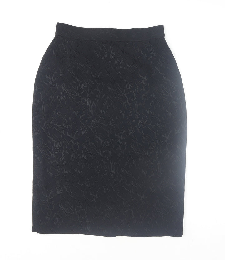 Marks and Spencer Womens Black Size 12 Vintage Pencil Skirt