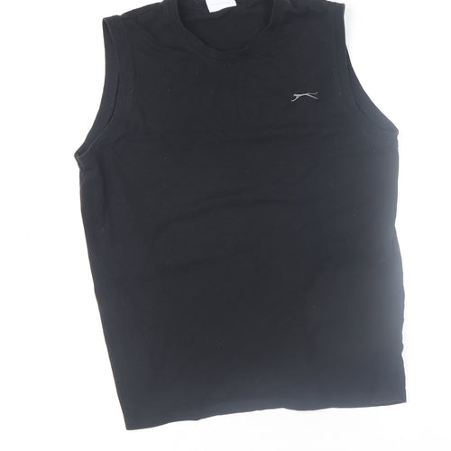 Slazenger Men's Black Sleeveless Tank Top M Basic Sportswear