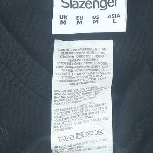 Slazenger Men's Black Sleeveless Tank Top M Basic Sportswear